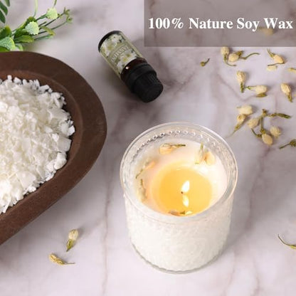 DARJEN Candle Making Kit for Beginners, 2 Jars Soy Wax Scented DIY Set - Image 6