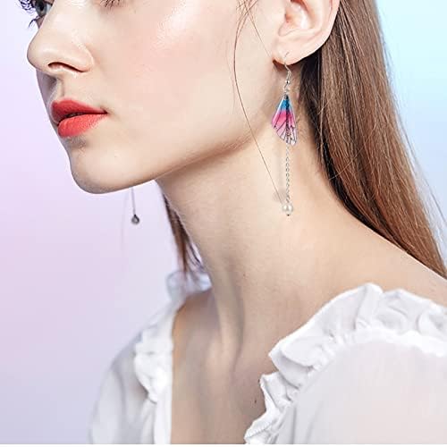 FASHEWELRY 100Pcs Resin Wing Charms Transparent Insects Wing Pendants Colorful Dragonfly Butterfly Wings Hanging Charms with Gold Foil for Jewelry Making - Image 5