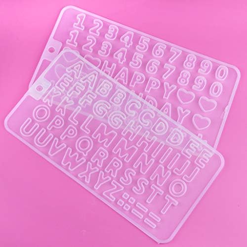 Bskifnn 402pcs Tiny Silicone Letter Mold Small DIY Silicone Resin Mold with 400pcs Screw Eye Pins for Making Keychain Pendant Jewelry Necklace Earrings - Image 5