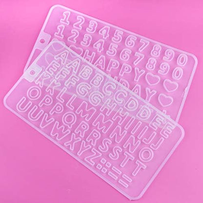 Bskifnn 402pcs Tiny Silicone Letter Mold Small DIY Silicone Resin Mold with 400pcs Screw Eye Pins for Making Keychain Pendant Jewelry Necklace Earrings - Image 5
