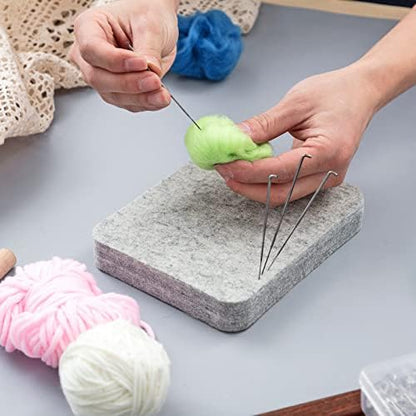 Amylove 2 Pcs Needle Felting Pad, Wool Mat Thick Firm Base, 5 x 6 x 1 Inch - Image 6