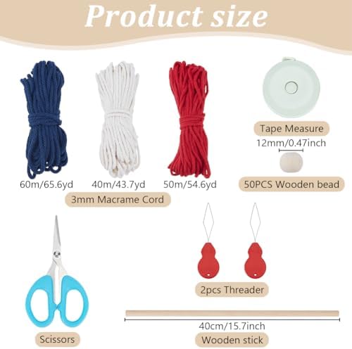 ORIGACH Macrame Independence Day Wall Hanging Kit - Image 2