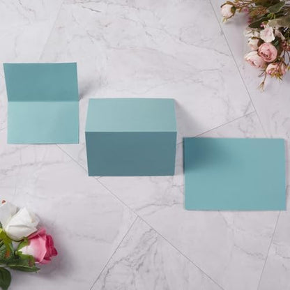 50 Pack Blank Folded Cardstock Cards, Light Blue, 4x6 - Image 3