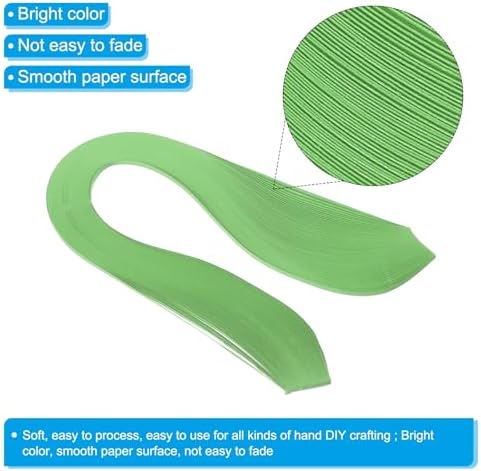 PATIKIL 600pcs Quilling Strips Paper 1/8"(3mm) 39cm Origami Paper Quilling Strip for Art DIY Hand Craft Christmas, Mint Green - Image 3