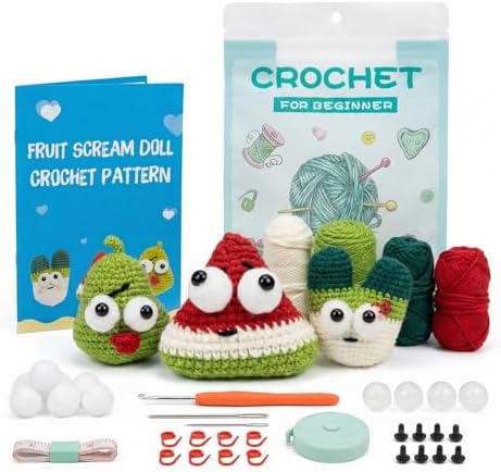 Kovarela Crochet Kit for Beginners, Plant Family Amigurumi with Video Tutorials by Unknown