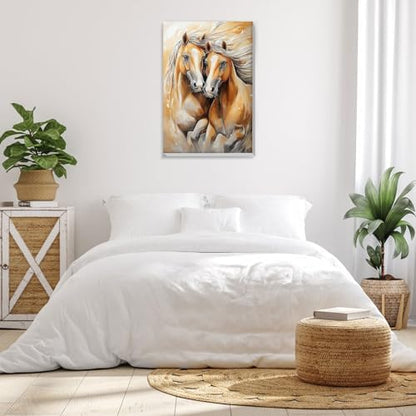 Bowetile Framed Paint by Numbers Horse for Adults Beginners, Adults' Paint-by-Number Horse Kits, Easy Adult Paint by Number Kits on Canvas, Acrylic Animals Number Painting for Home Decor, 8x12in - Image 4