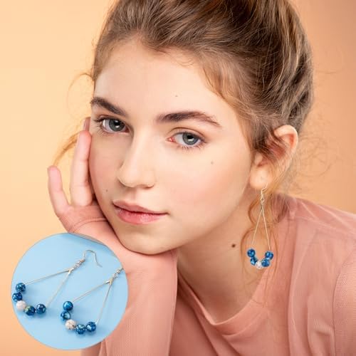 OIIKI 60PCS Earring Beading Hoops for Jewelry Making, 2 Sizes Gold/Silver Plated Hoop Earring Findings, Open Hoops, Metal Earring Rings, Waterdrop Earring Beading for DIY Jewelry Crafts for Women - Image 5