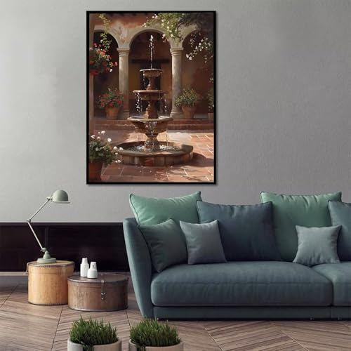 Castle Paint by Numbers Kit for Adults Architecture Paint by Numbers, DIY Acrylic Oil Painting Kits for Adults Beginners with Brushes, Hobbies for Women for Home Wall Decor, Gifts 28x38 in 9-64 - Image 2