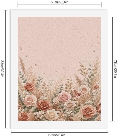 Paint by Numbers Kit for Adults Beginner Art Decor Blush Rose Meadow - Image 2