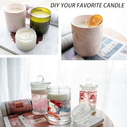 Handmade Candle Making Kit for Beginners or Adults, 600ml Wax Melting Pot + 2 Packs of Wax, Complete Set of Supplies for DIY Candle Craft Making - Image 6