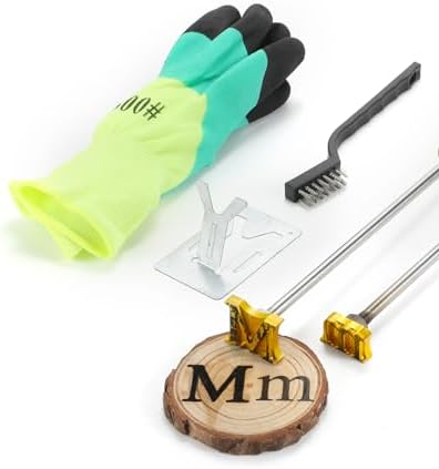 1" Letter M Branding Iron 2Pcs, Upper & Lower Case Wood Branding Iron by AIMOADO