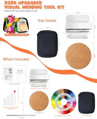 2026 Upgrad Visible Mending Kit, KnitPatch Darning Loom Kit for Beginners - Image 3