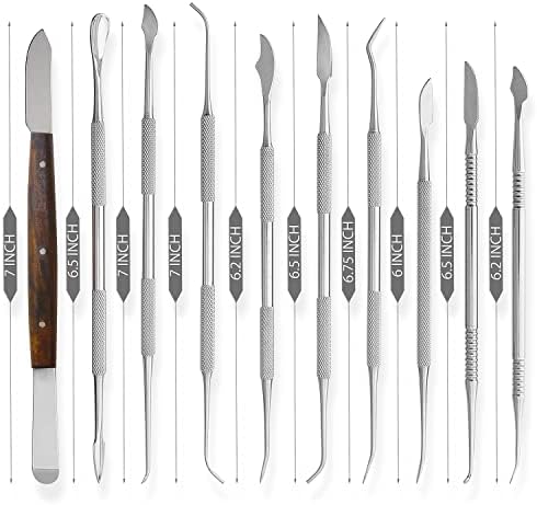 SURGICAL ONLINE Stainless Steel Wax Carvers Set, Pottery & Polymer Clay Tools, Sculpting Kit with Carrying Case - Image 5