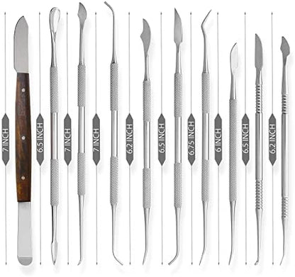 SURGICAL ONLINE Stainless Steel Wax Carvers Set, Pottery & Polymer Clay Tools, Sculpting Kit with Carrying Case - Image 5