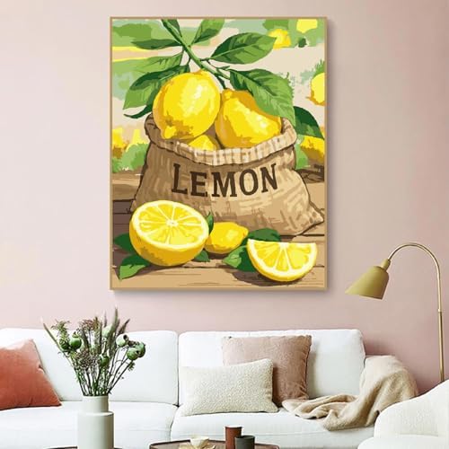 ZRIZQ Landscape Paint by Numbers Kit for Adults Beginner,Lemon,16x20 - Image 3