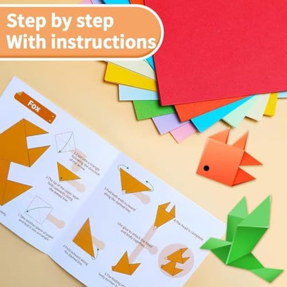 Praisebank Origami Paper (Multi-colored, 6 x 6 Inch /1000 Sheets), Origami Kit with Guide & Double Sided Color - Image 3