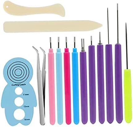 Quilling Tools Set for Beginner Card Making | Hand Crafted Pen Art Tool | DIY Paper Quilling Kit for Adults | Rust-Proof Plastic Slotted Pen | Crafting - 14 Pieces - Image 7
