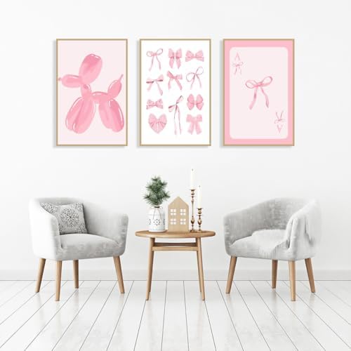 NEGEKFKX 6 Pack Coquette Paint by Numbers Kit for Adults Beginner,Cute Pink Easy Adult Paint by Number Kits on Canvas DIY Painting for Beginners Art by Numbers for Home Wall Decor 8x12 Inch - Image 3