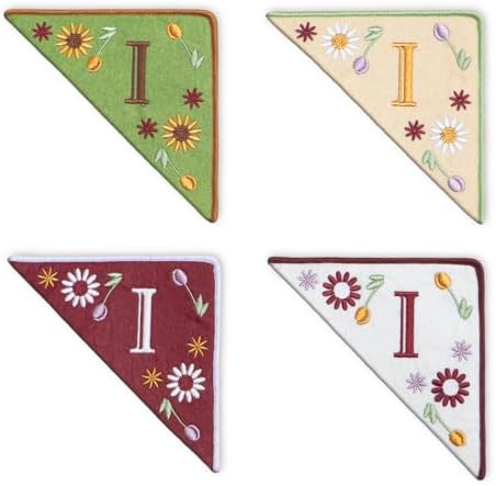 Personalized Embroidered Corner Mark, 4 Pack, Finished Initial Felt Bookmark Corner, Gift for Book Lover by Unknown