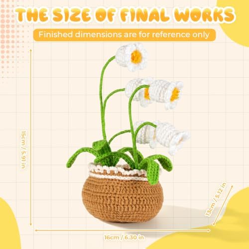 Crochet Kit for Beginners, Crochet Plant Kit,Knitting Kit (Bell Orchid) - Image 6