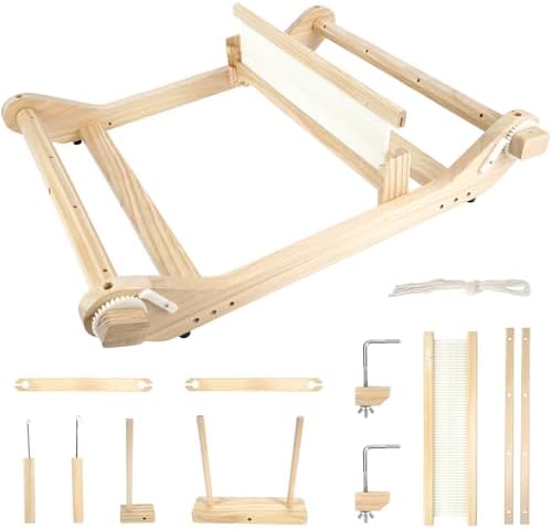 PURCOULEUR 16 Inches Rigid Heddle Loom，Wooden Loom Kit for Adults - Image 2