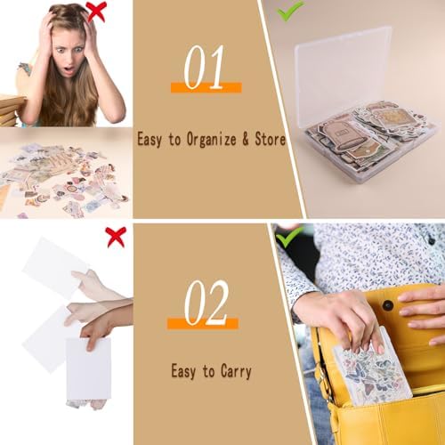 200Pcs Vintage Scrapbook Stickers, Aesthetic Junk Journal Stamping Supplies Kit, Scrapbooking Ephemera Washi Paper for Bullet Journaling Planners Diary Collage (Artistic) - Image 5