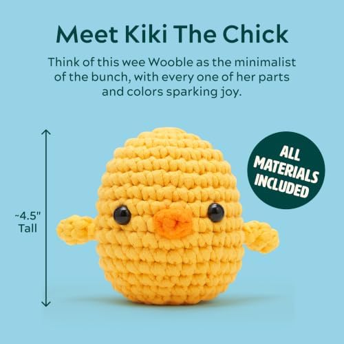 The Woobles Beginner Crochet Kit with Scissor - Kiki the Chick - Image 3