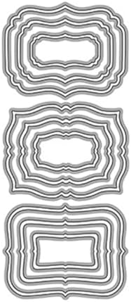 Lapoo Cutting Die for Scrapbooking, 3D Backgrounds Frame New Cutting Dies DIY Album Card Making Decor Paper Craft Metal Die Cuts Party Decorations (9 Flower Borders 7.3 x 3.1 in) - Image 3