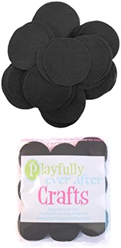 Playfully Ever After Black Craft Felt Circles (2 Inch - 44pc) by PlayfullyEverAfter