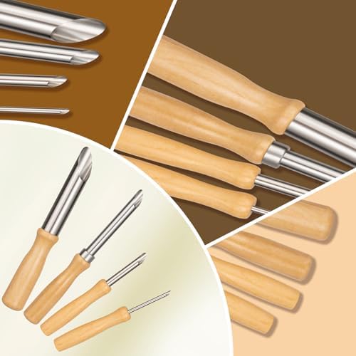Amrules 4 Pcs Clay Hole Cutters Sculpting Tools Set for Pottery - Image 4