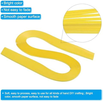 PATIKIL 600pcs Quilling Strips Paper 1/8"(3mm) 21"(54cm) Origami Paper Quilling Strip for Art DIY Hand Craft Christmas, Lemon Yellow - Image 3