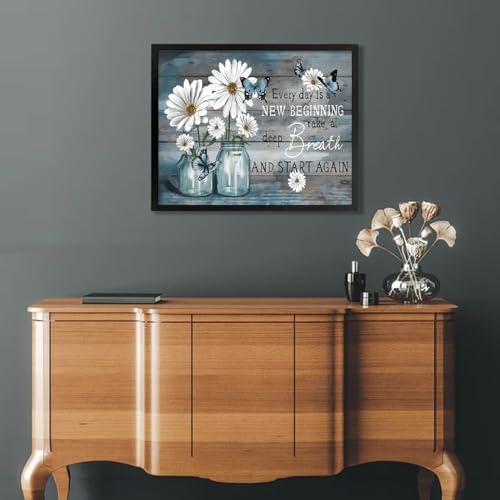 PHANTASYART Inspirational Flowers Paint by Numbers Kit for Adults 16x20inch - Image 2