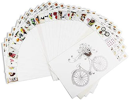 Woohome 48 PCS Paper Quilling Kit, Paper Quilling Making Drawing Design, Strips Quilling Paper and Papers Quilling Tools for Quilling Art Paper DIY Drawing Handcraft Handmade, Home Decoration - Image 2