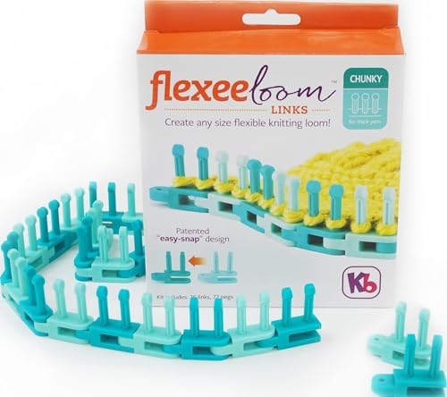Authentic Knitting Board Flexee Loom Links Chunky, Large Gauge, for Bulky Yarn, 36 Links, 72 pegs by AuthenticKnittingBoard