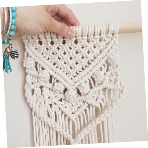 JECOMPRIS 1 Set DIY Macrame Kit for Beginners and Adults Complete Wall Art Decoration Woven Craft for Tapestry Plant Hangers and More Versatile DIY Accessories with Beads and Rings - Image 4