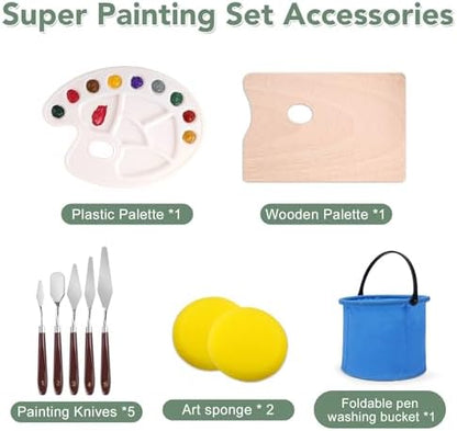 ESRICH 141PCS Deluxe Painting Set, Painting Supplies with 84 Paint - Image 6