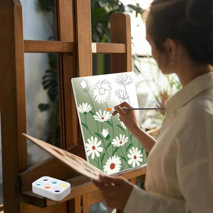 Ctosree 12 Sets Pre Drawn Canvas Kit for Painting,Flower,8 x 10 in - Image 5