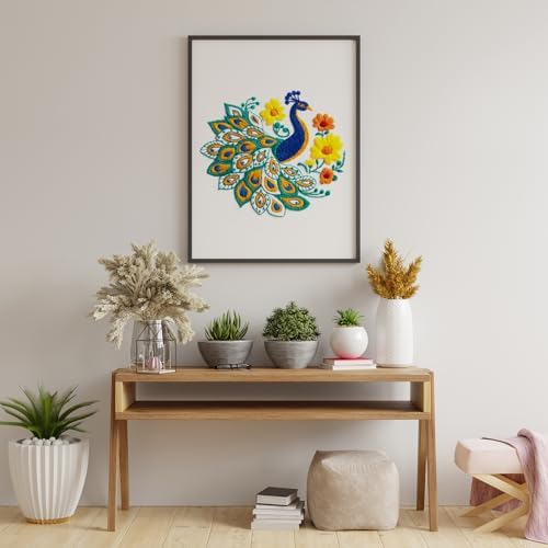 Louise Maelys Embroidery Kit for Beginners Peacock Floral DIY for Adults - Image 6