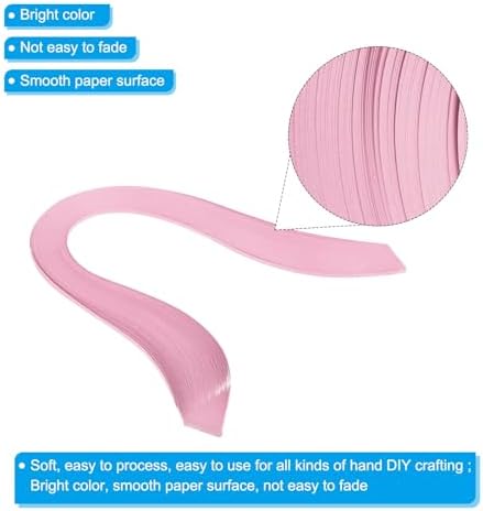 PATIKIL 240pcs Quilling Strips Paper, 3mm x 39cm Pink Red - Image 3