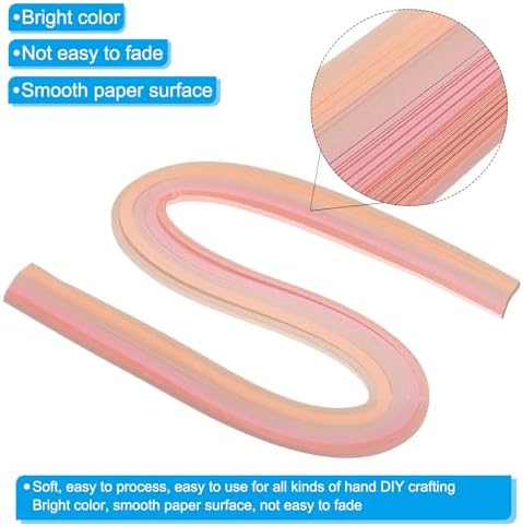 PATIKIL 120pcs Quilling Strips Paper 1/8"(3mm) 21" Origami Paper Quilling Strip for Art DIY Hand Craft Christmas, Pink - Image 3
