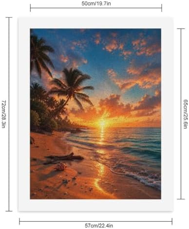 Bozfoxa Paint by Numbers Kit for Adults Beginner Tropical Sunset Art - Image 2
