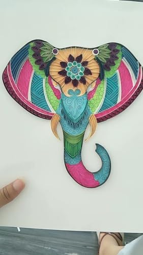 Elephant Paper Quilling Kit Paper Quilling Adult Craft Great for DIY Craft Workshop, Home Decoration,Birthday Gift,Adult Friend interaction.It's Suitable for Adult and Craftsmen.Creative Stress Reliee - Image 4