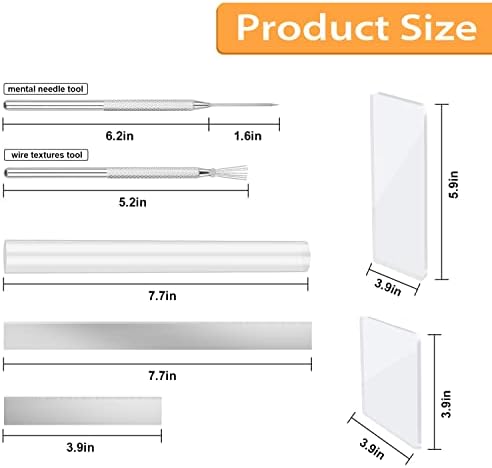 12 Pcs Polymer Clay Cutter Tools, Acrylic Roller for Polymer Clay, Acrylic Sheet Rectangle Shape, Clay Rolling Pin, Modeling Clay Carving Tools, Shaping Knife for Clay DIY, Earing Making, Jewelry - Image 2