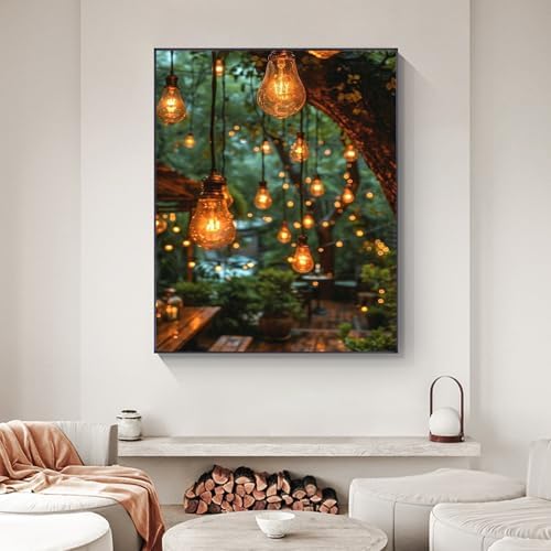 Yezavesu Paint by Numbers Kit for Adults, Scenery Adult Paint by Number Kits on Canvas Without Frame, DIY Acrylic Landscape Painting by Numbers for Home Wall Decor Gift 16x20 Inch - Image 2