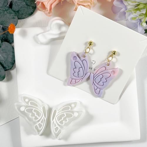 Xaekicr Butterfly Wings Polymer Clay Cutters – Clay Cutters for Earrings Making, Polymer Clay Molds for Jewelry DIY, Clay Tools for Handmade Crafts - Image 6