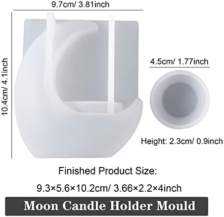 Moon Candle Holder Resin Mould, DIY Silicone Mould for Home Decorations - Image 4