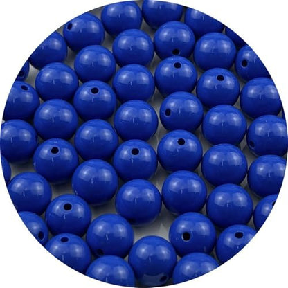 60pcs Acrylic Round Beads for Crafts 14mm Resin Candy Color Spacer Beads with Hole for Jewelry Making Sewing Crafts Decoration Necklaces Bracelets Earrings Supplies(Light Sapphire Blue) by Unknown