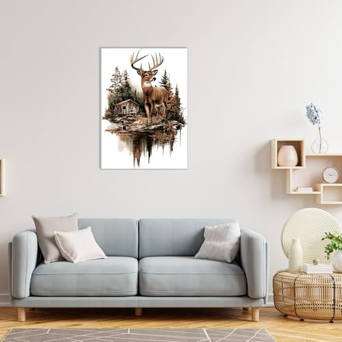 MAXBYE Framed Paint By Numbers Kits for Adults with Wooden Easel, DIY Deer Adult Paint by Number Kits, Oil Acrylic Paintings Kit for Beginners Gift Home Wall Garden Decor 10×14 Inch - Image 3
