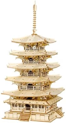 Rowood 3D Puzzles for Adults, Wooden Model Kits for Adults to Build, Gift on Birthday Christmas - Five-storied Pagoda (275 PCS) by RowoodAssembleArtDecorateLife