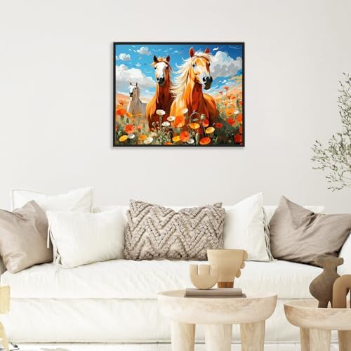Paint by Numbers Kit for Adults, Wild Horses Number Painting Canvas Kit - Image 6